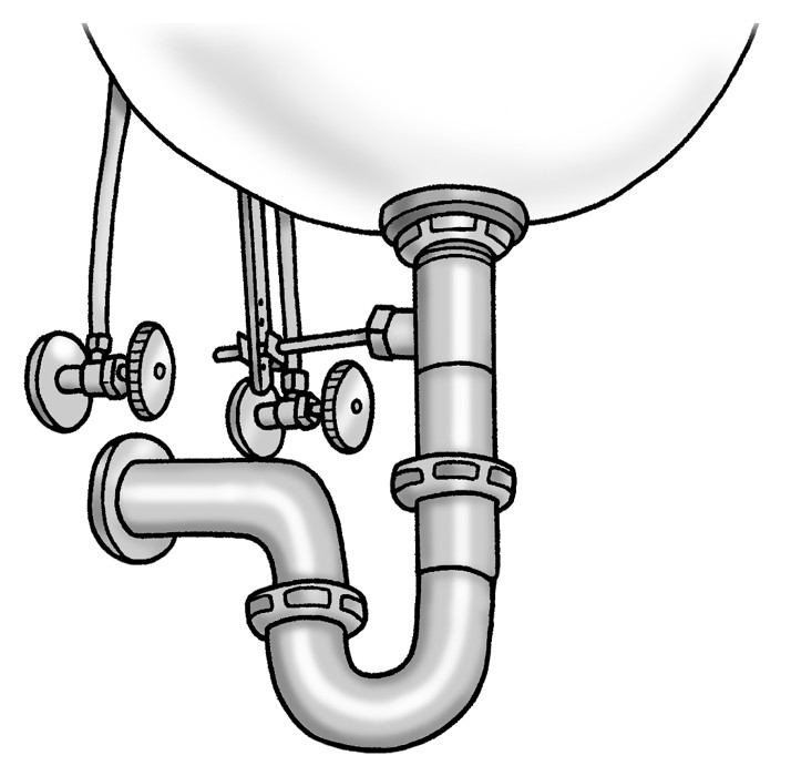 Figure 8-3: The P-trap and riser tubes.